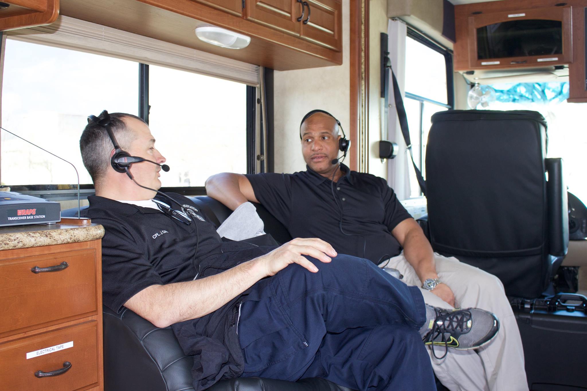 Corporal John Garcia and Corporal Jason Scott during hostage negotiation training in 2016.