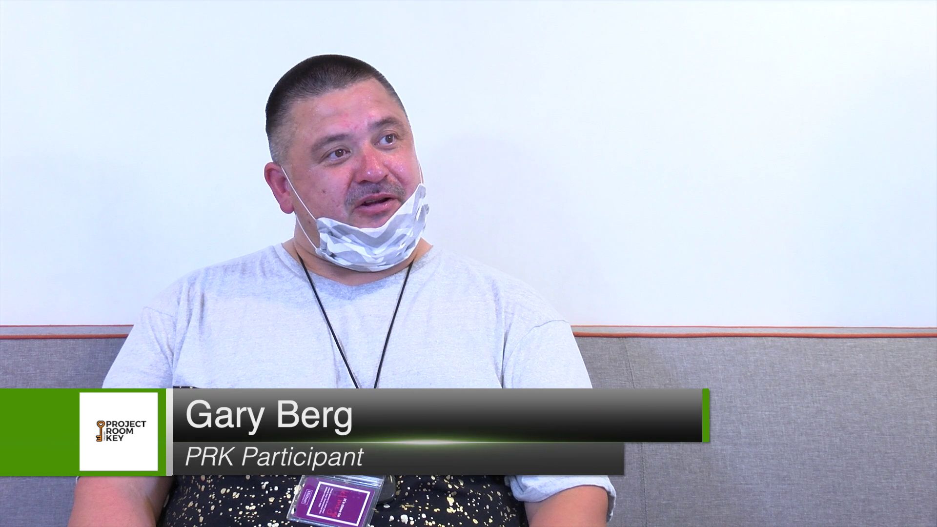Project RoomKey participant Gary Berg Jr. speaking in a video about the program released by the city of Vallejo.