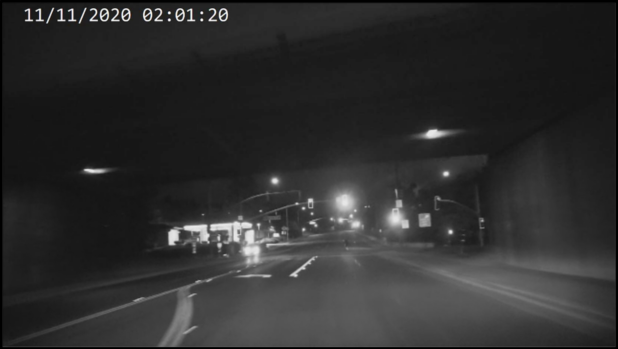 A still from Officer James Franklin's car camera footage 