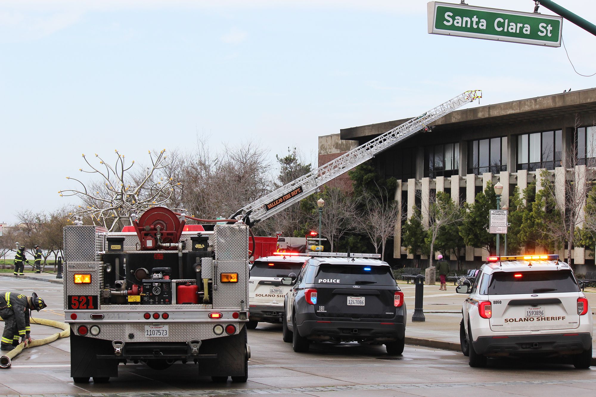 Vallejo JFK Library closed until Friday following fire as storms