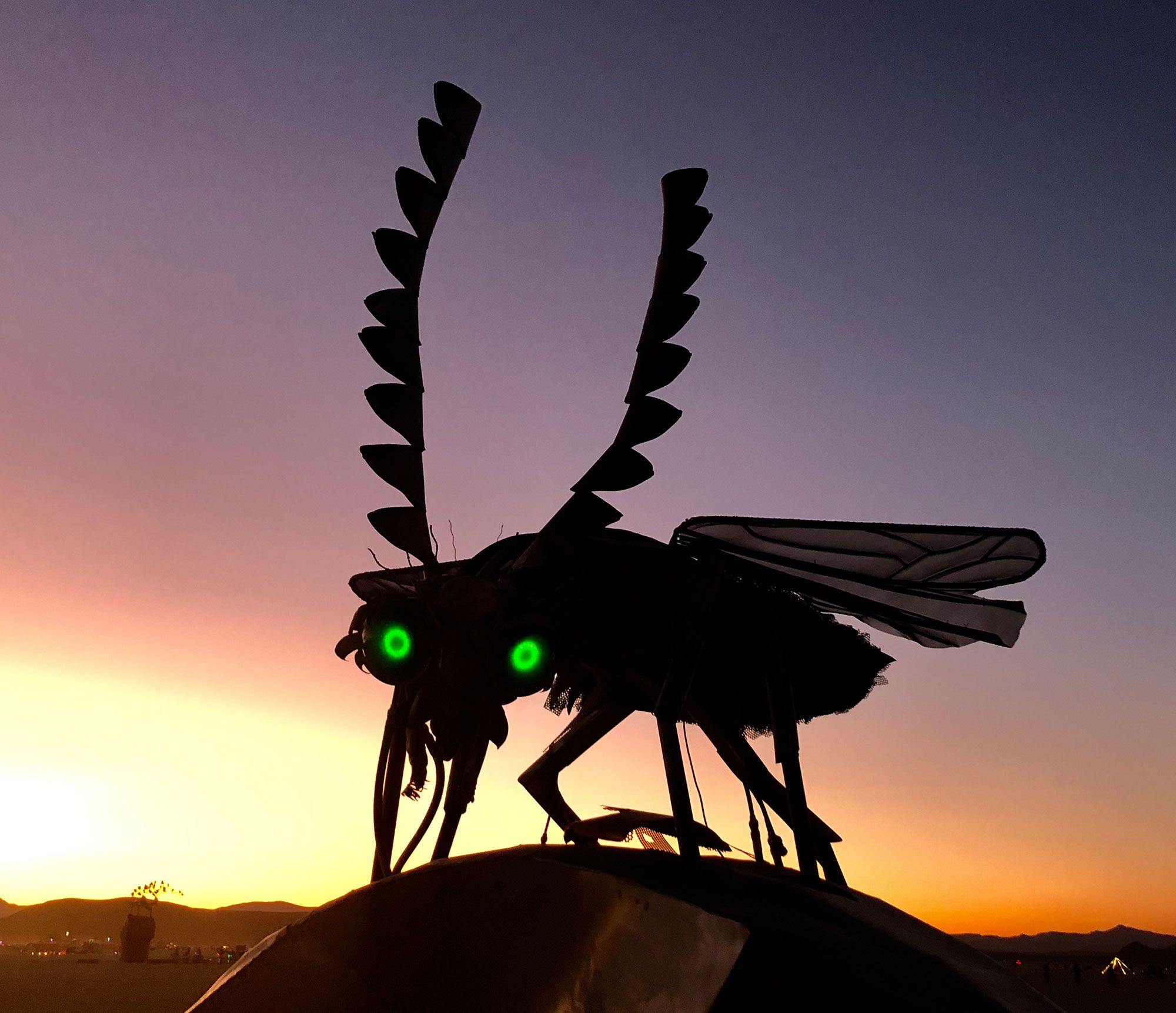 Flaming and LED-lit fireflies created by the Flaming Lotus Girls will be on display at Maker Faire.
