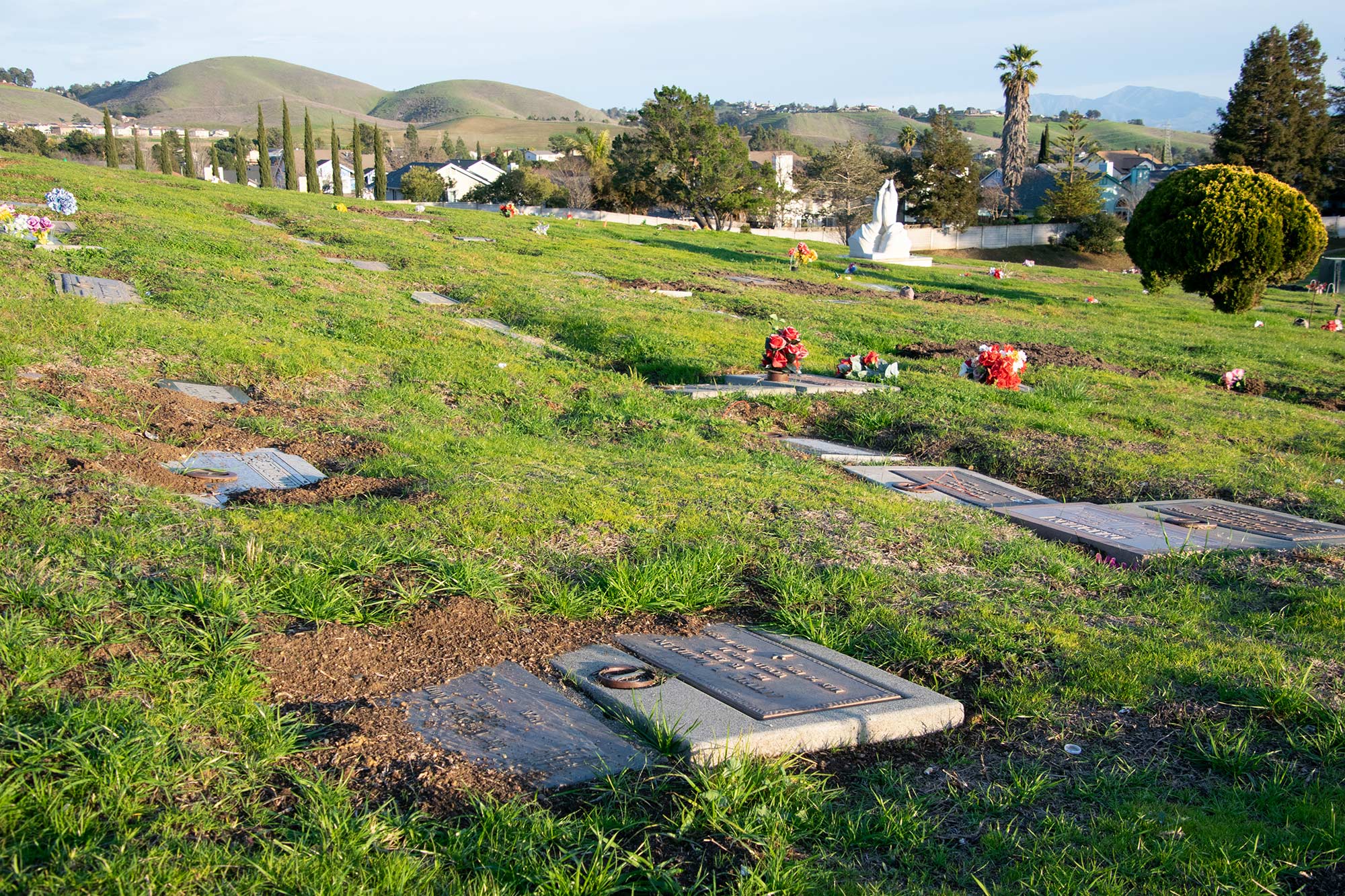 Graves at Skyview Memorial Lawn in Vallejo. 