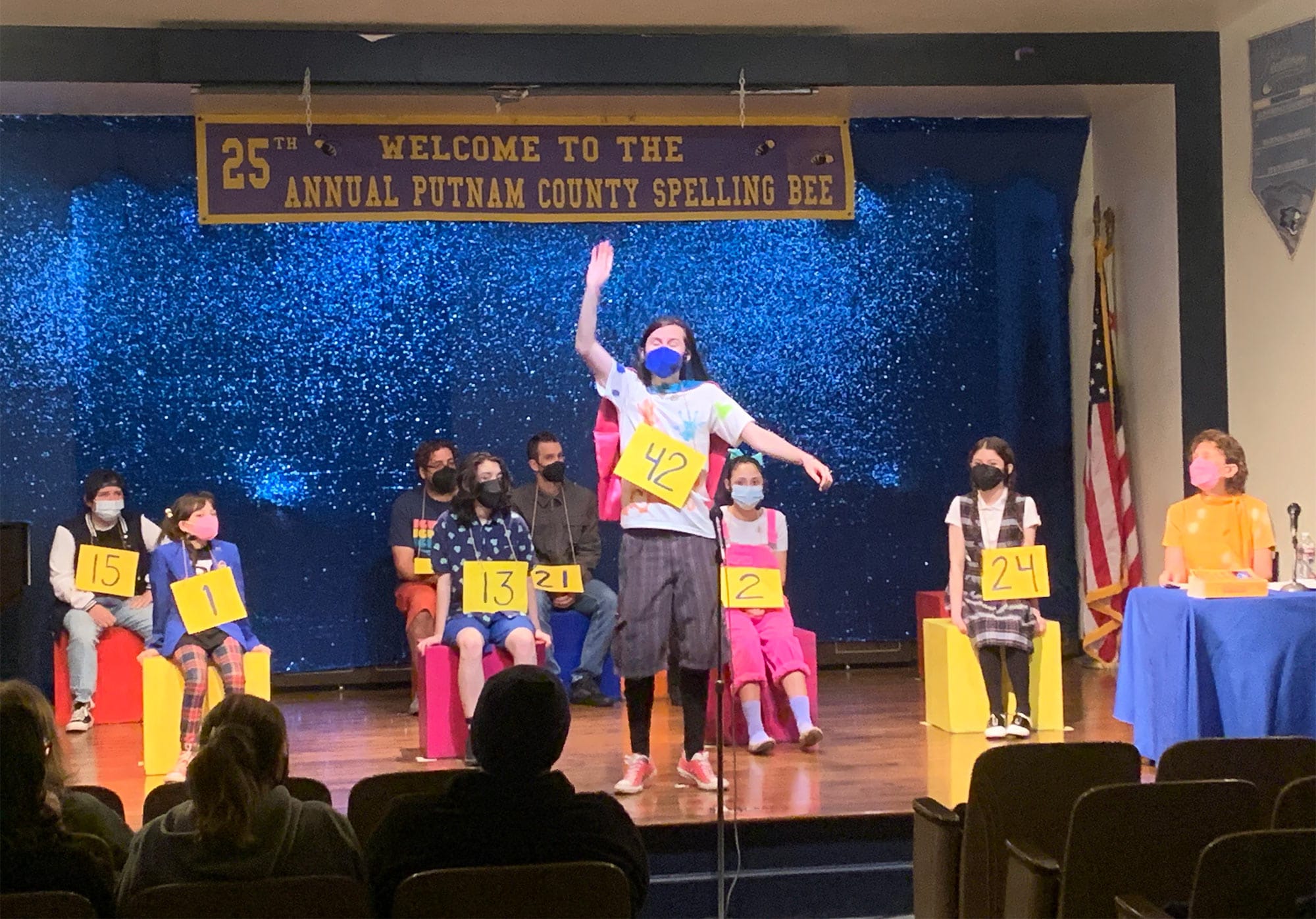A performance of the musical "The 25th Annual Putnam County Spelling Bee"