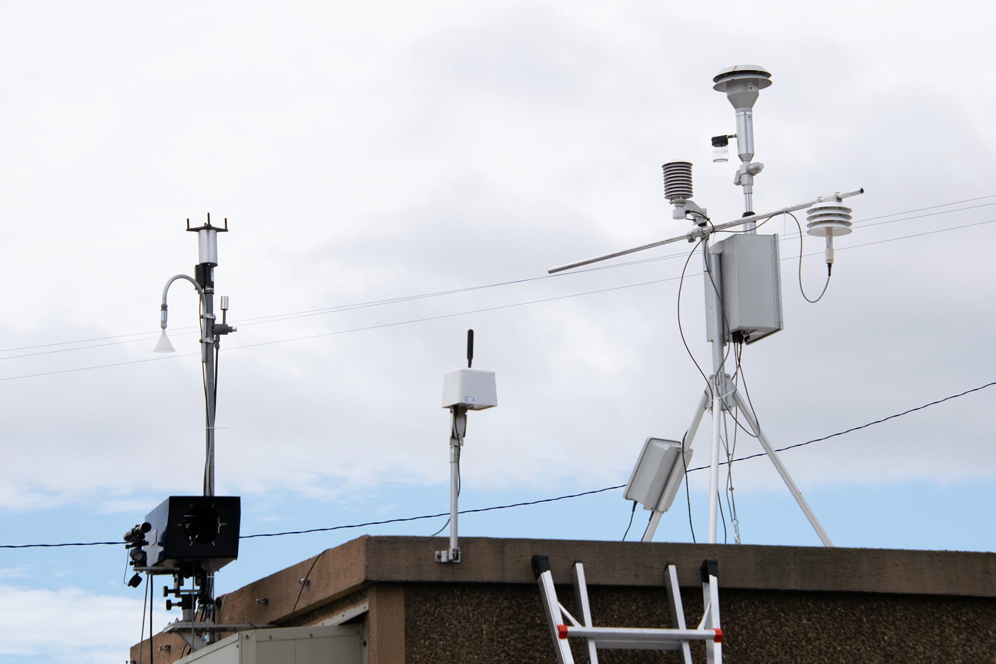 An air monitoring station set up by the Benicia Community Air Monitoring Program