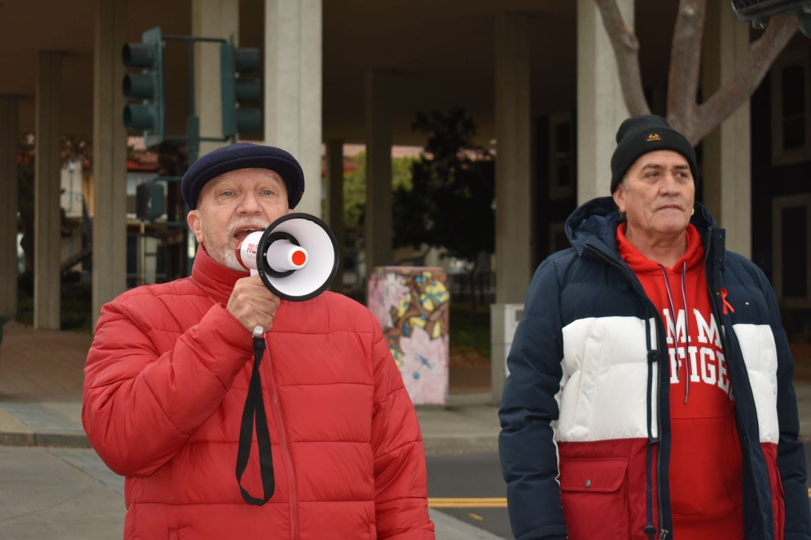 Cesar Novelo educates about AIDS on the World AIDS Day Walk.