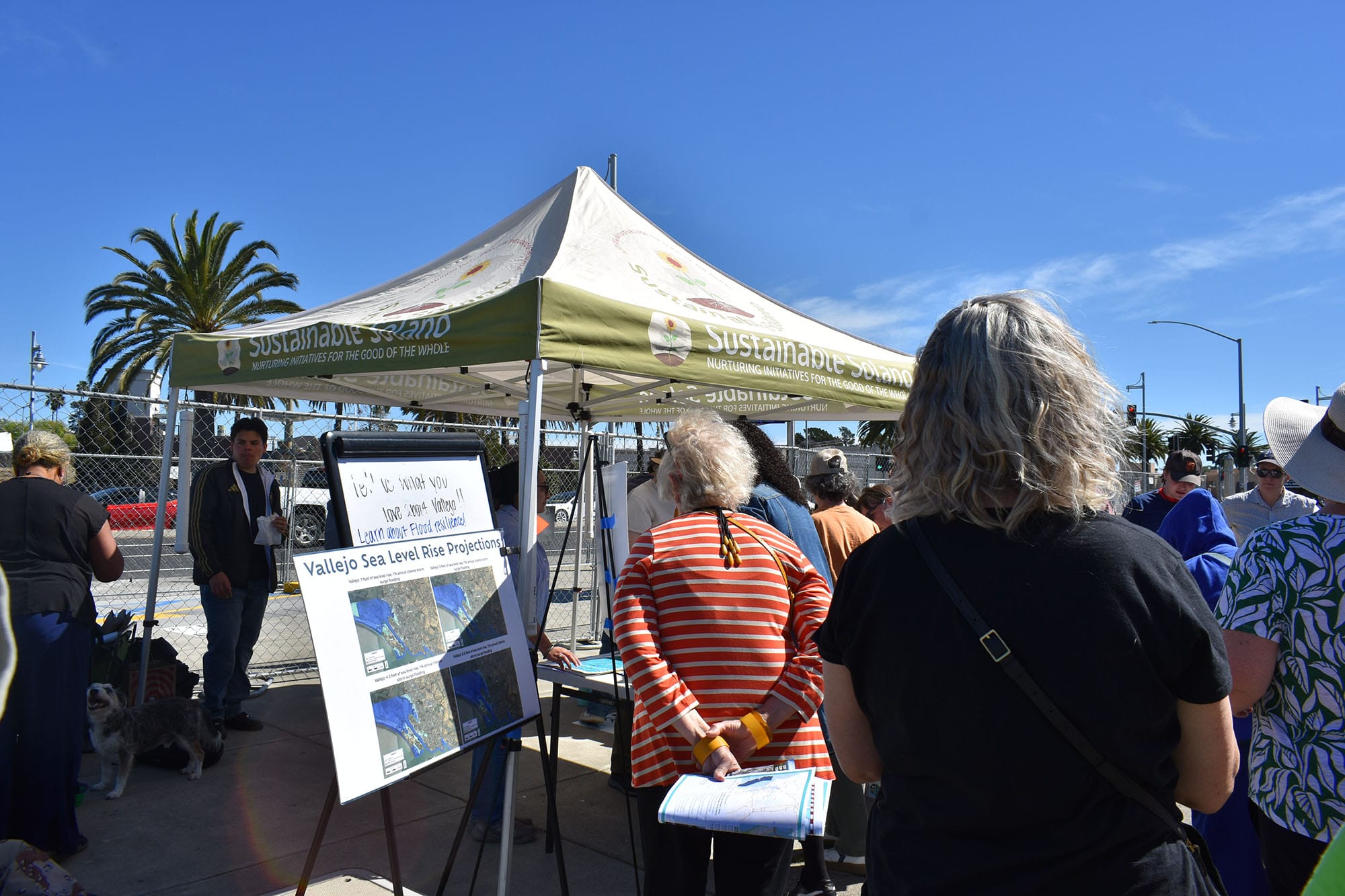 Community members weigh in on what matters to them in a resiliency plan at a waterfront walk on Mar. 7. 