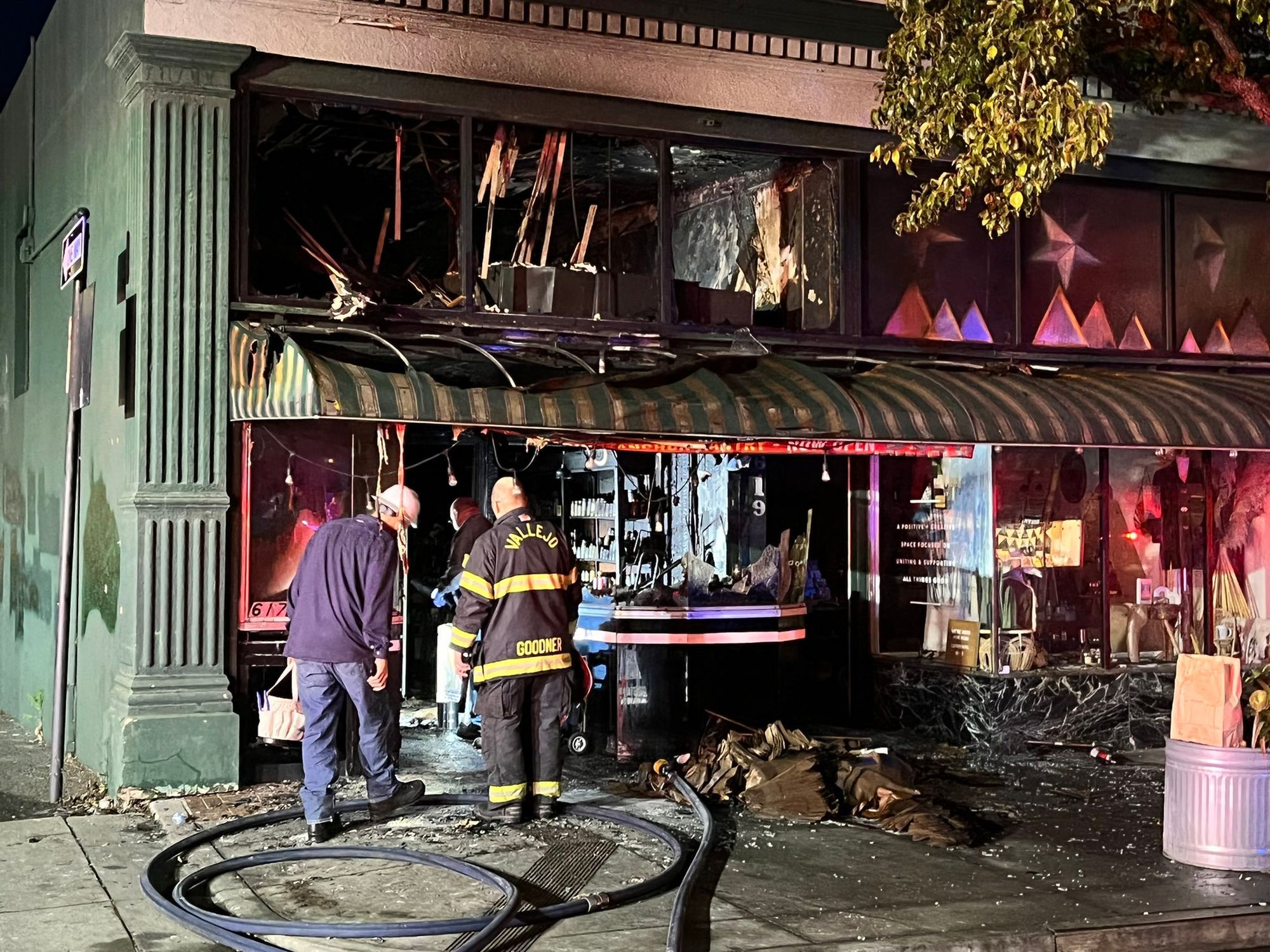 An arson fire burned The Joint's storefront in 2022. 