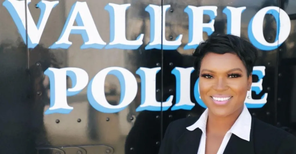 Spokesperson Brittany Jackson leaves Vallejo Police Department