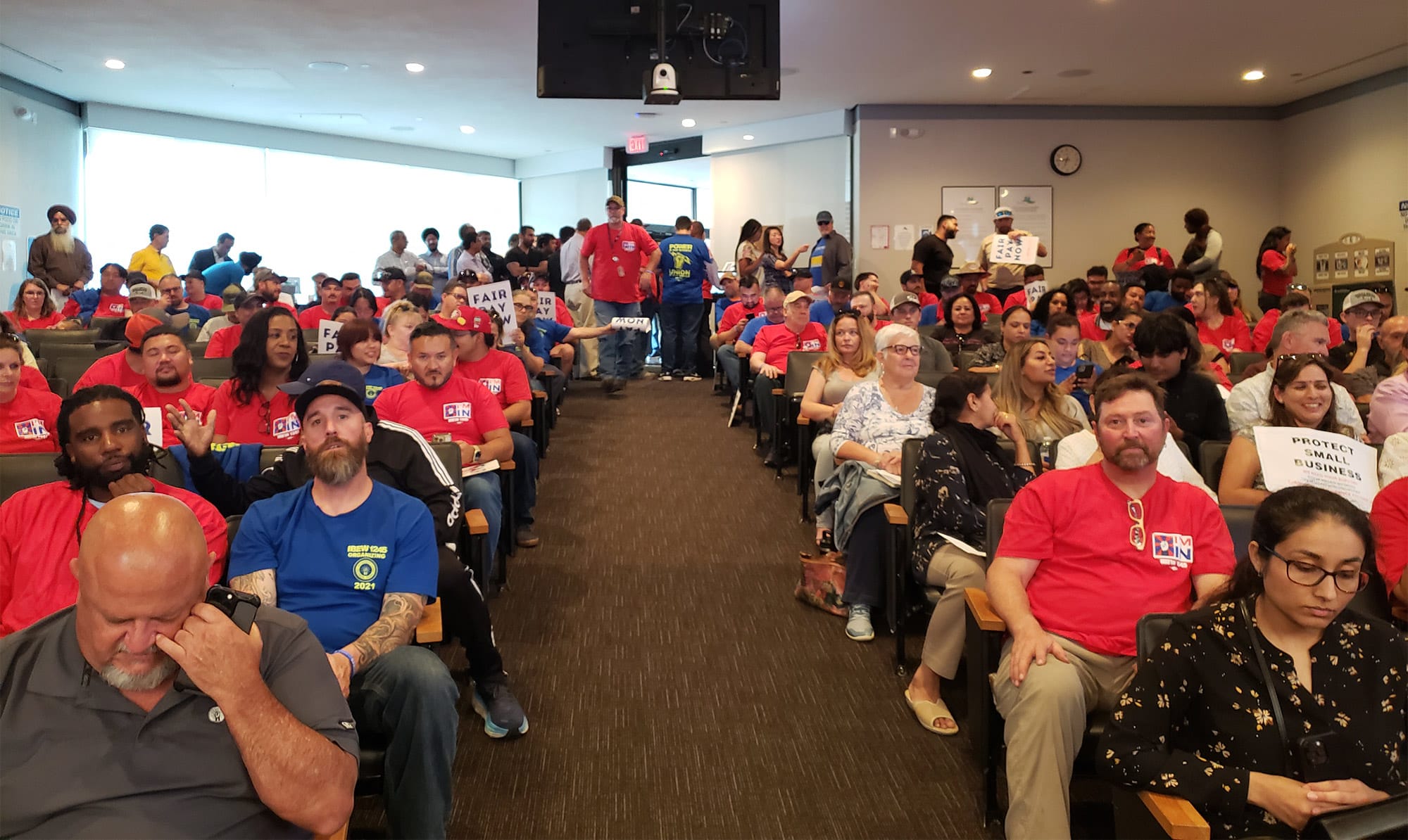 Union members fill Vallejo council chambers to demand wage hikes