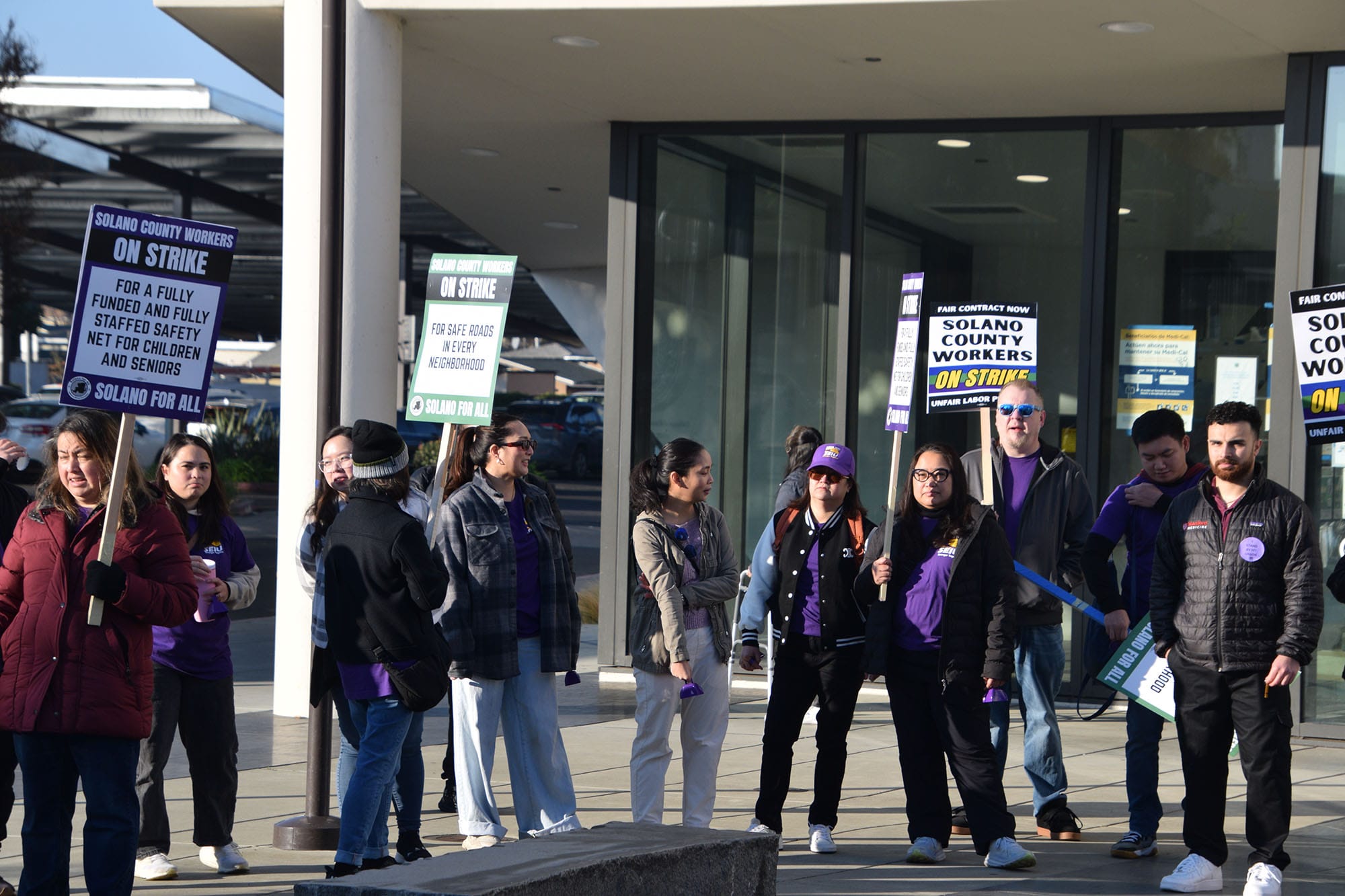 Solano County workers start two-day strike